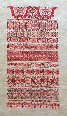 Les Rubans Rouges (The Red Ribbons) by Reflets de Soie Counted cross stitch pattern Release June 2017