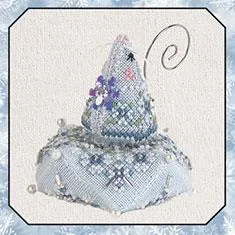 Frost Flower Garden Biscornu &amp; Mouse by Just Nan 2025 Limited Edition! Cross stitch pattern and Embellishment Pack
