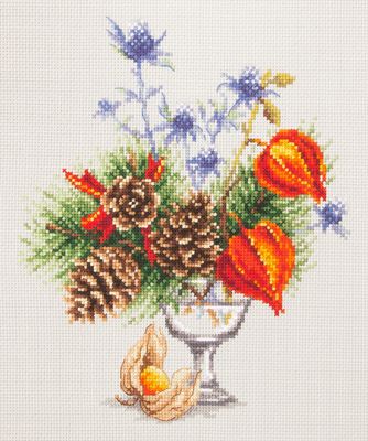 Winter Bouquet by Magic Needle 2018 Season collection Counted cross stitch kit