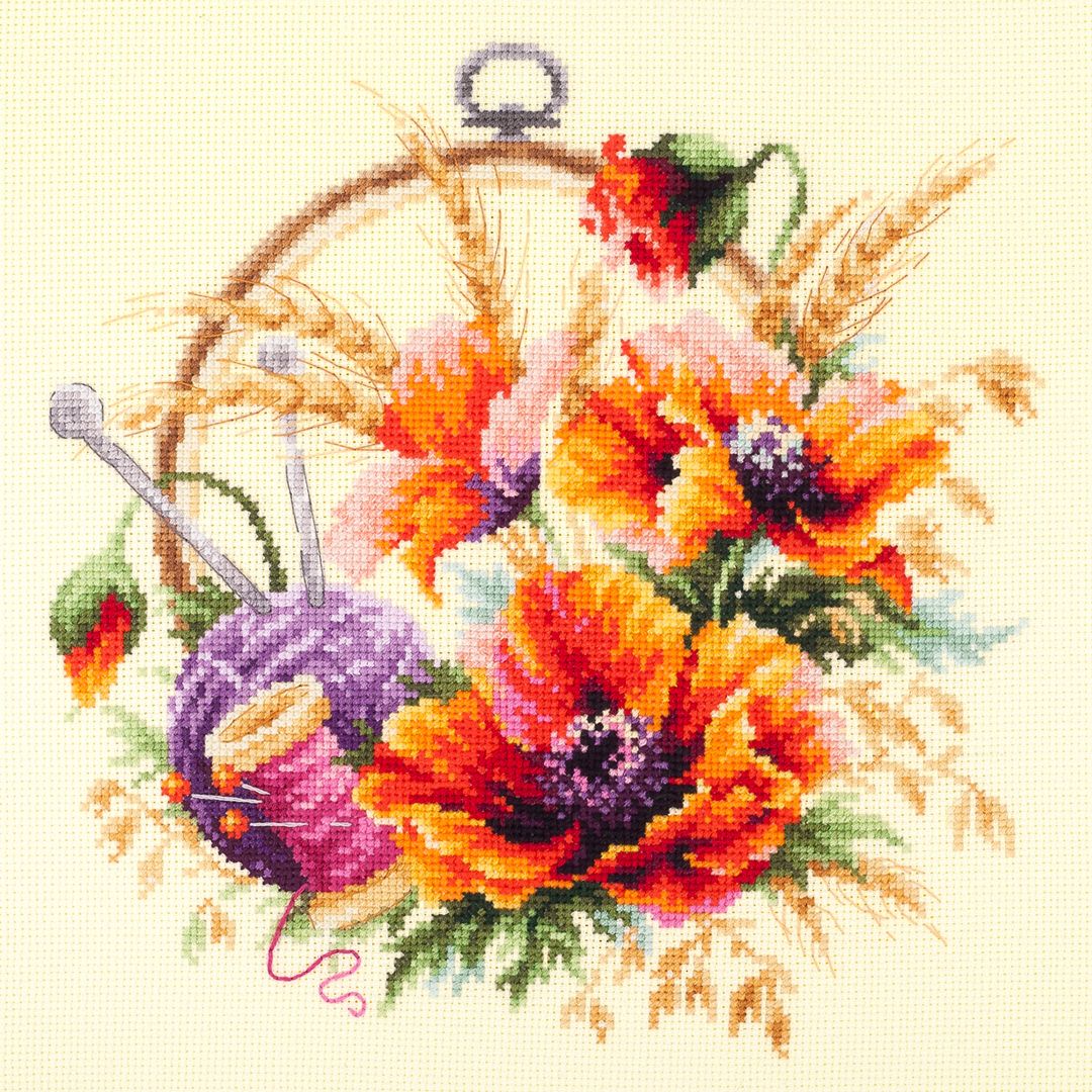 Poppies for Needlewoman by Magic Needle 2018 Counted cross stitch kit