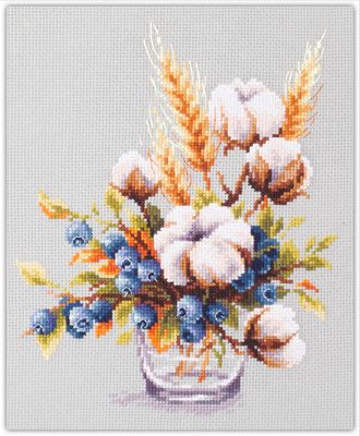 Blooming Cotton and Blueberry by Magic Needle 2019 Winter counted cross stitch kit