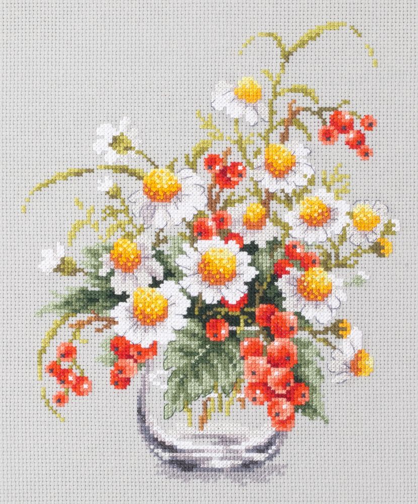 Chamomile and Red Currant by Magic Needle 2019 Floral seasons collection Counted cross stitch kit