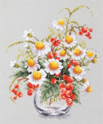 Chamomile and Red Currant by Magic Needle 2019 Floral seasons collection Counted cross stitch kit