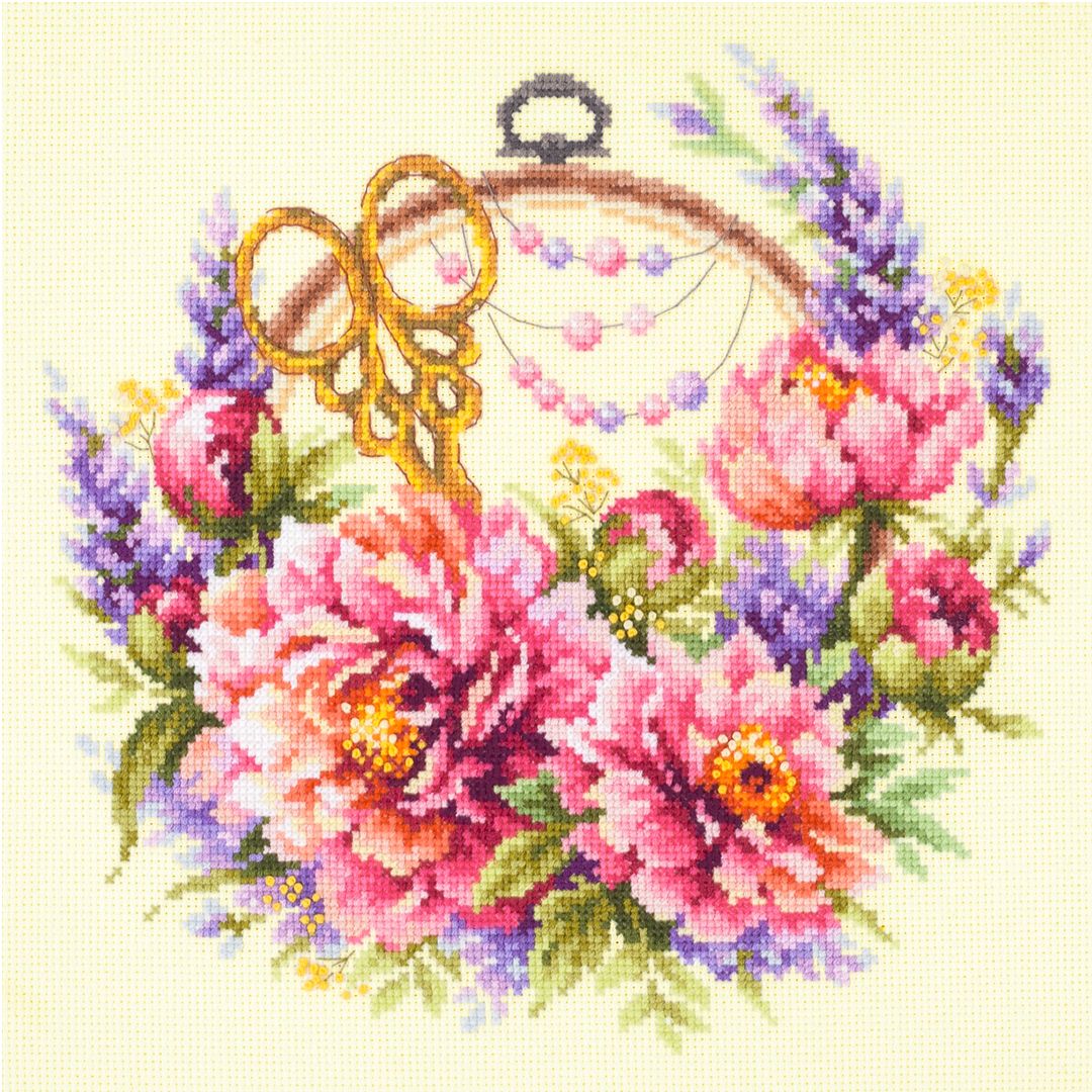 Peonies for Needlewoman by Magic Needle 2018 Counted cross stitch kit