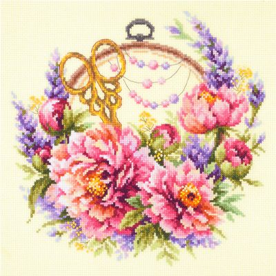 Peonies for Needlewoman by Magic Needle 2018 Counted cross stitch kit