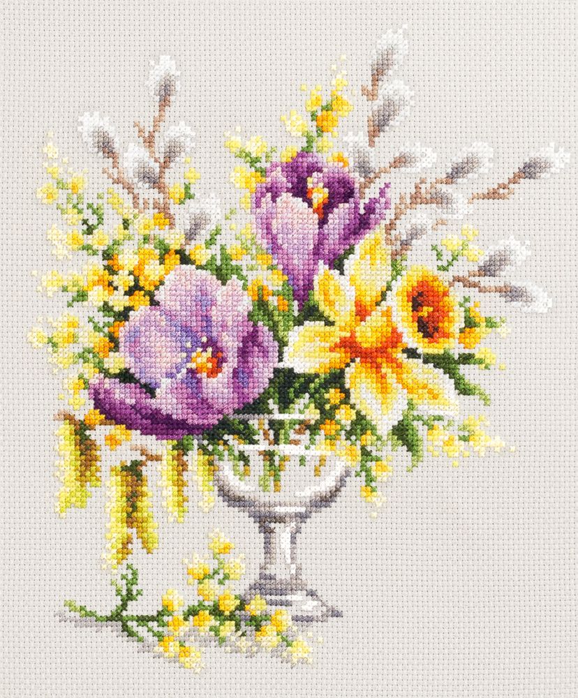 Spring Bouquet by Magic Needle 2018 Season collection Counted cross stitch kit