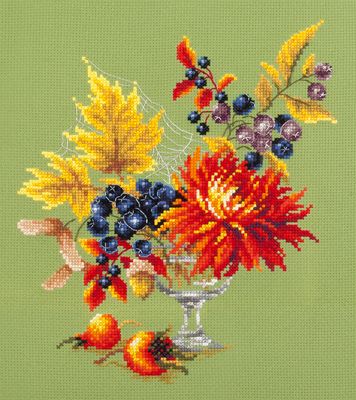 Autumn Bouquet by Magic Needle 2018 Season collection Counted cross stitch kit