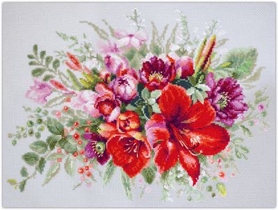 Amaryllis Bouquet by Magic Needle 2023 Counted cross stitch kit