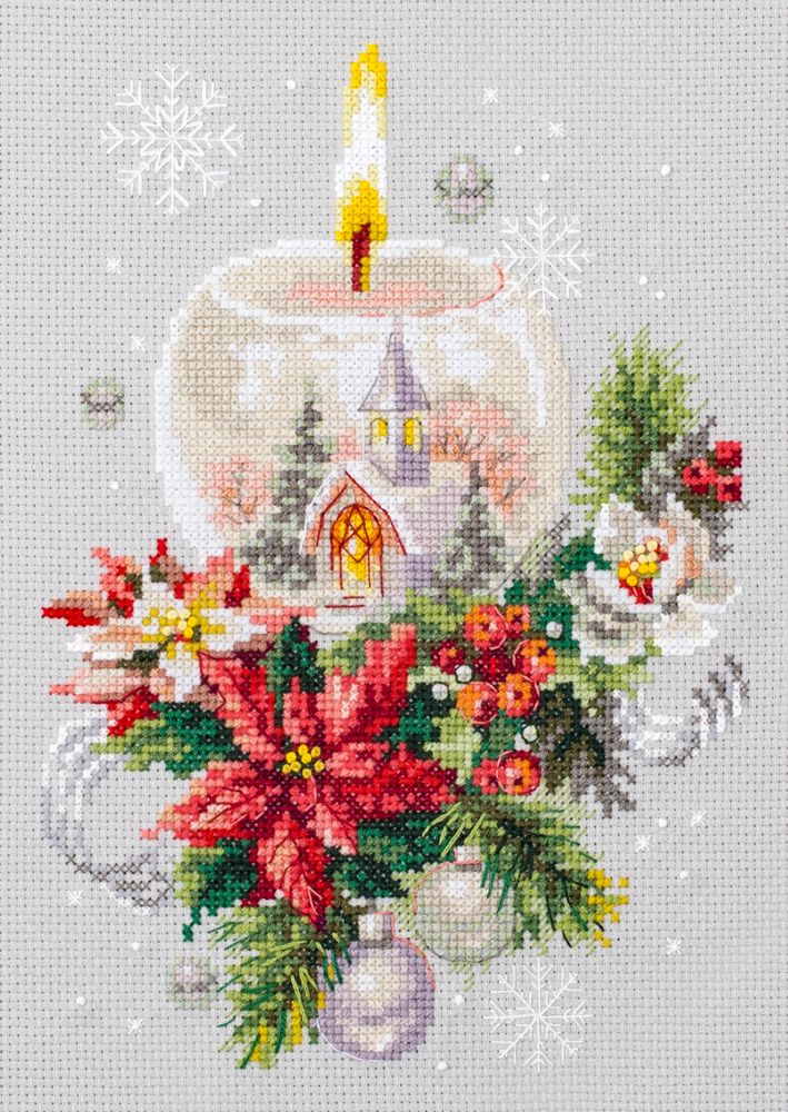 Christmas Candle by Magic Needle 2019 Winter counted cross stitch kit