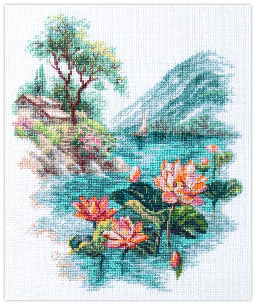 Blooming Lotuses by Magic Needle 2025 Summer counted cross stitch kit
