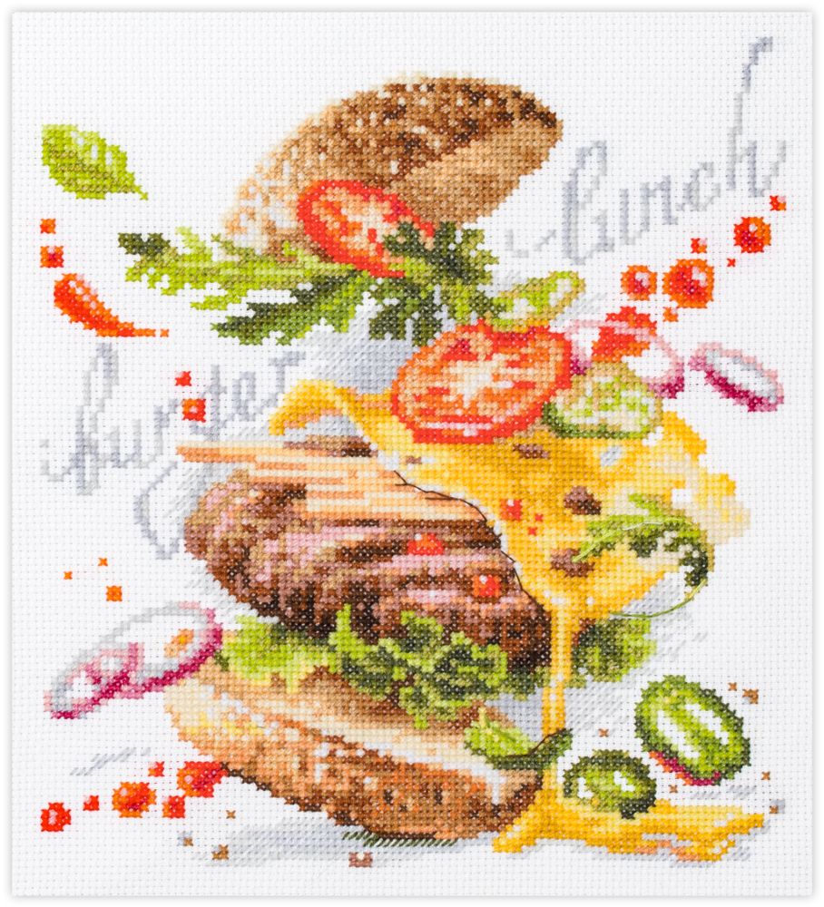 Burger Lunch by Magic Needle 2021 Food Counted cross stitch kit