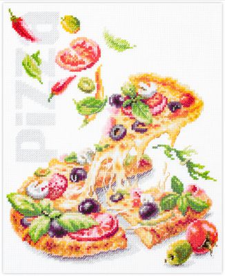 Pizza by Magic Needle 2022 Food Counted cross stitch kit