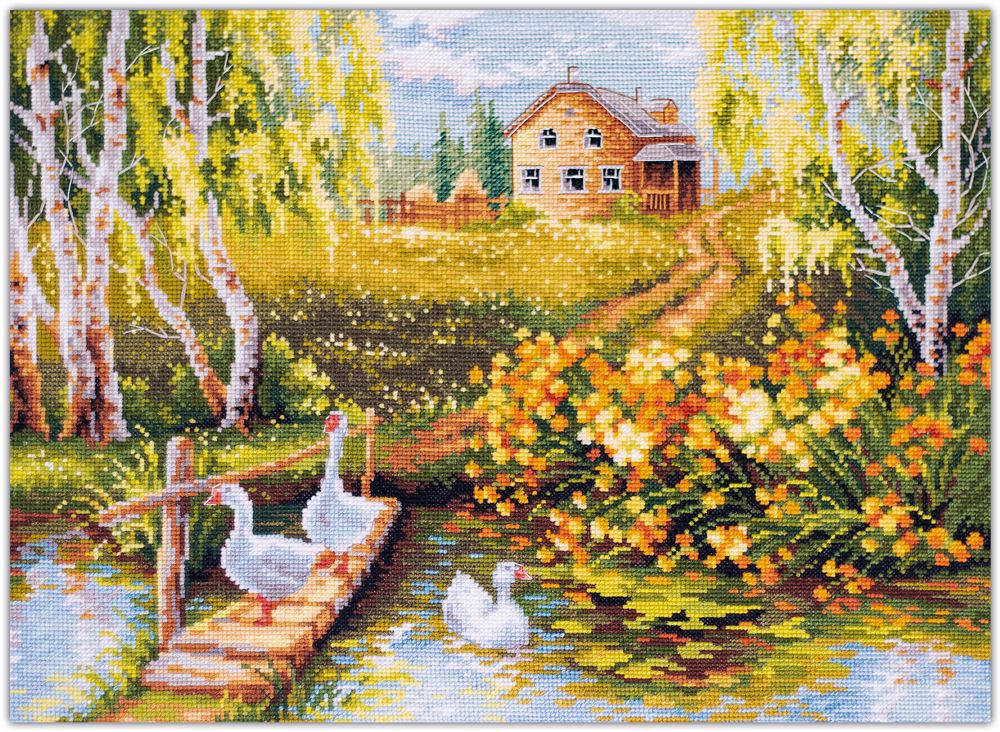 Village Pond by Magic Needle 2023 Counted cross stitch kit