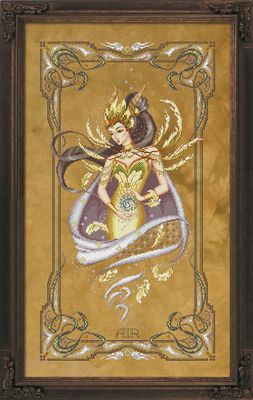 Arya, Elemental Queen of Air by Bella Filipina Designs 2021 Counted cross stitch Pattern, Beads set and Set of Threads