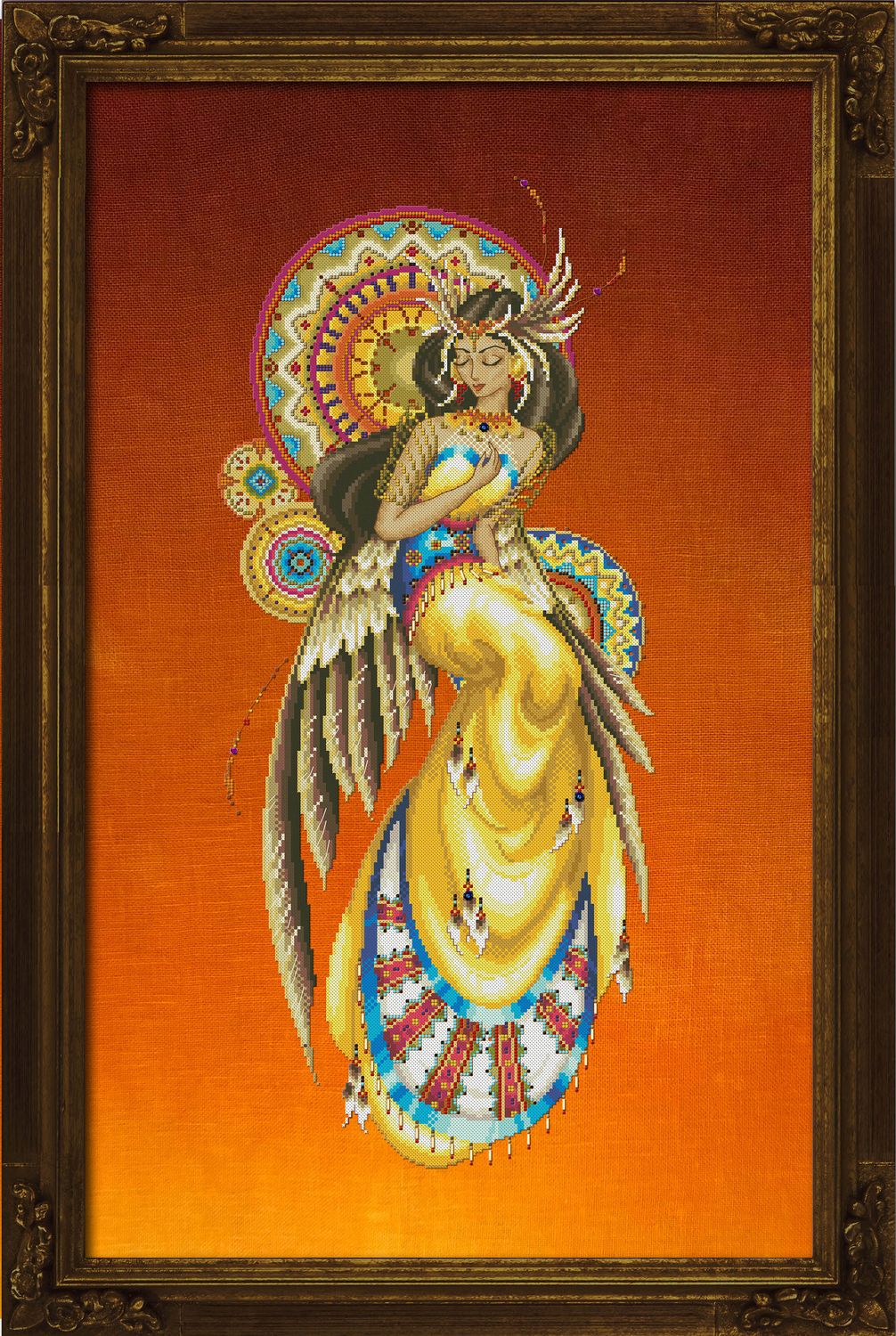 Aquila, Queen of the Skies by Bella Filipina Designs 2022 Counted cross stitch Pattern, Beads set and Set of Threads