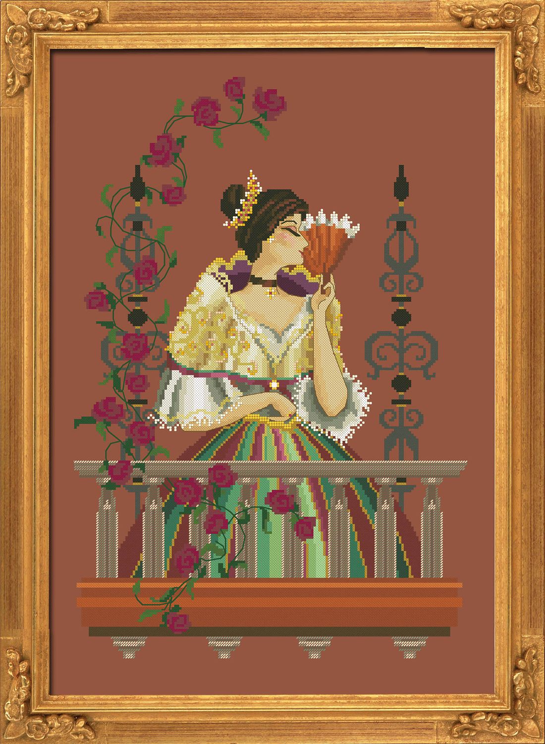 Azotea by Bella Filipina Designs 2017 A beautiful lady counted cross stitch pattern