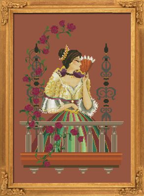 Azotea by Bella Filipina Designs 2017 A beautiful lady counted cross stitch pattern