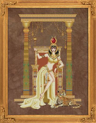 Cleopatra, Queen Of The Nile by Bella Filipina Designs 2021 Counted cross stitch Pattern, Beads set and Set of Threads