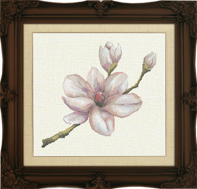 Magnolia by Bella Filipina Designs 2020 AU NATUREL Collection Counted cross stitch Pattern Rare Floral Design by Drin Parilla