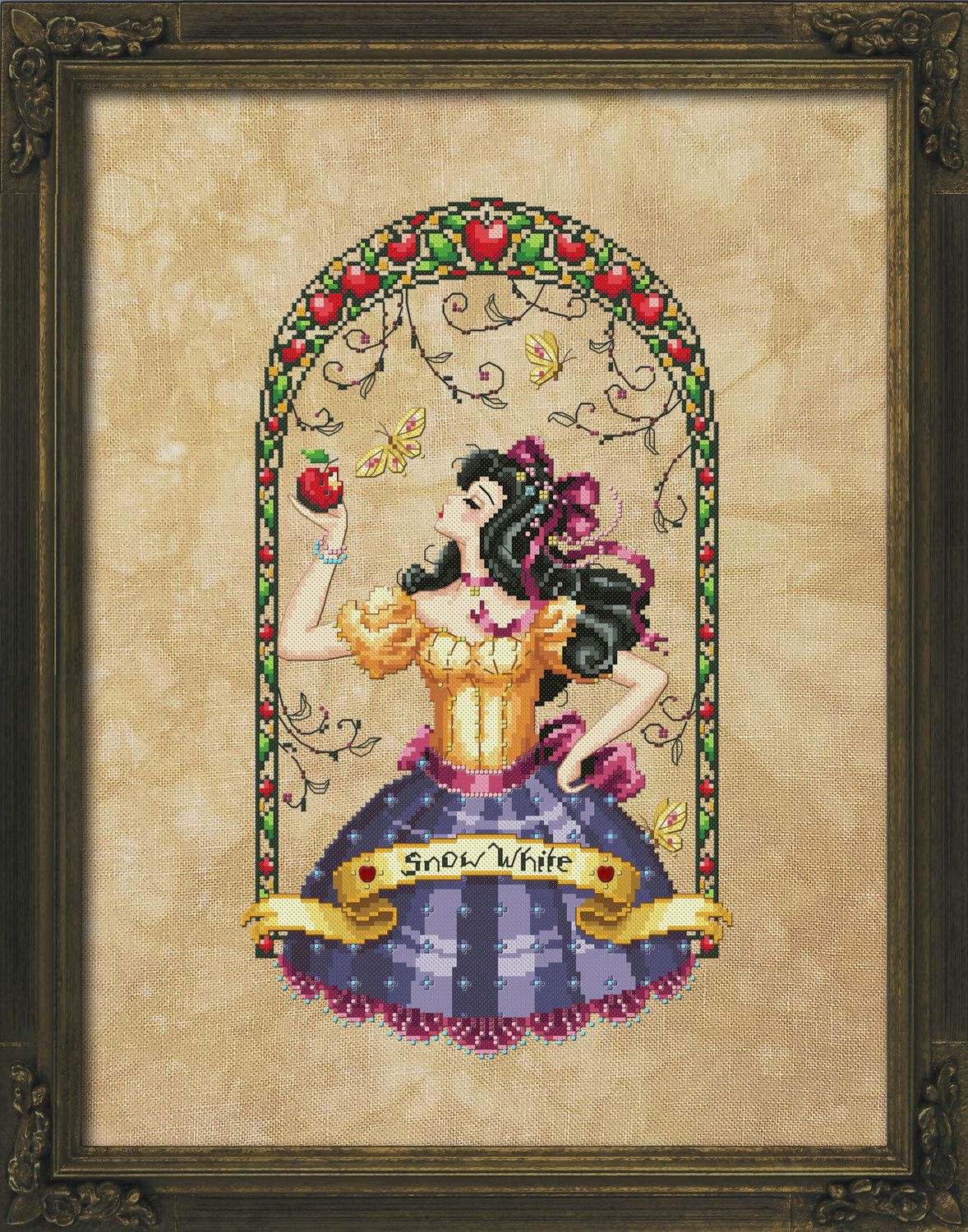 The Poison Apple by Bella Filipina Designs 2023 Counted cross stitch Pattern, Beads set and Set of Threads