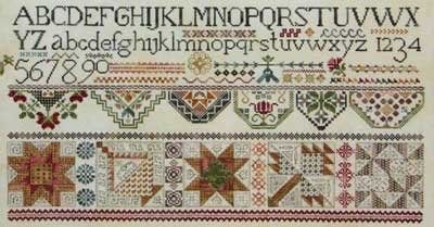 Quakers &amp; Quilts by Rosewood Manor Design. Primitive cross stich pattern designer Karen Kluba