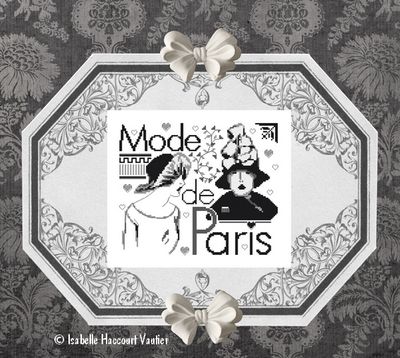 A la Mode de Paris (Parisian Fashion) by Isabelle Haccourt Vautier Cross stich pattern