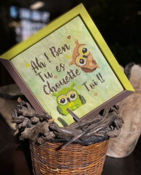 Ben tu es chouette toi ! (Well, you&#39;re cool!) by Isabelle Vautier Cross stich pattern