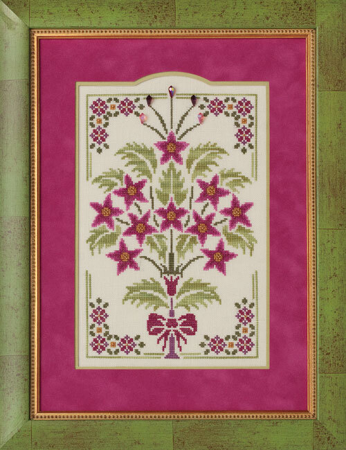 Royal Poinsettias by Glendon Place 2011 Christmas Counted cross stitch pattern