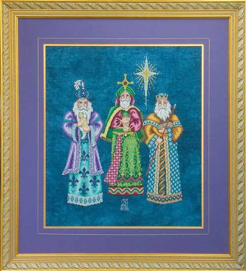 We Three Kings by Glendon Place 2009 Counted cross stitch pattern, hand-dyed fabric