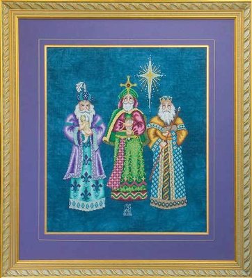 We Three Kings by Glendon Place 2009 Counted cross stitch pattern, hand-dyed fabric