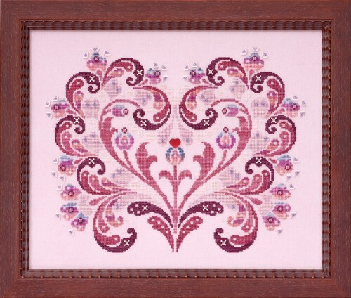 Simply Love by Glendon Place 2016 Lovelt Counted cross stitch pattern, Embellishment Pack, Thread Set