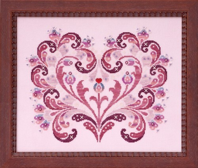 Simply Love by Glendon Place 2016 Lovelt Counted cross stitch pattern, Embellishment Pack, Thread Set