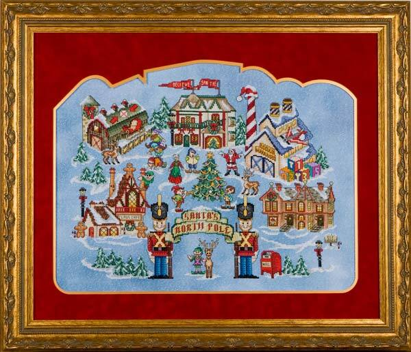Santa&#39;s North Pole by Glendon Place 2007 Christmas Counted cross stitch pattern