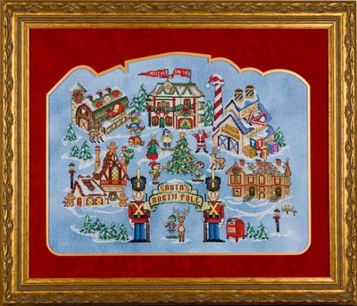 Santa&#39;s North Pole by Glendon Place 2007 Christmas Counted cross stitch pattern