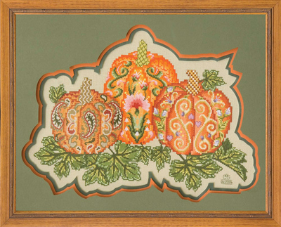 Pretty Pumpkins by Glendon Place 2006 Counted cross stitch pattern