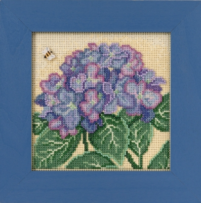 Hydrangea by Mill Hill 2017 Spring Series Buttons and Beads Beaded cross stitch kit