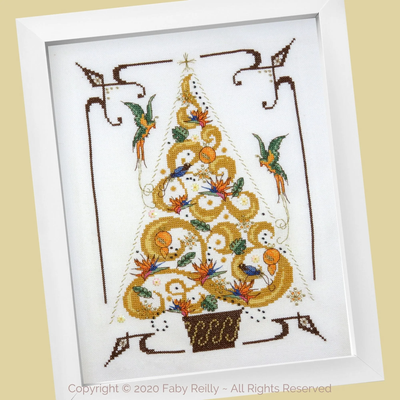O Tannenbaum in Gold by Faby Reilly Designs 2020 Counted Cross Stitch pattern Advanced Level