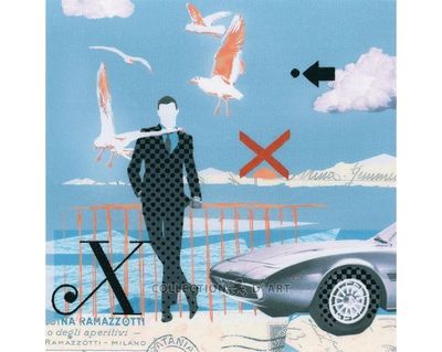 My dream man by RTO. Cross-stitch kits with printed background