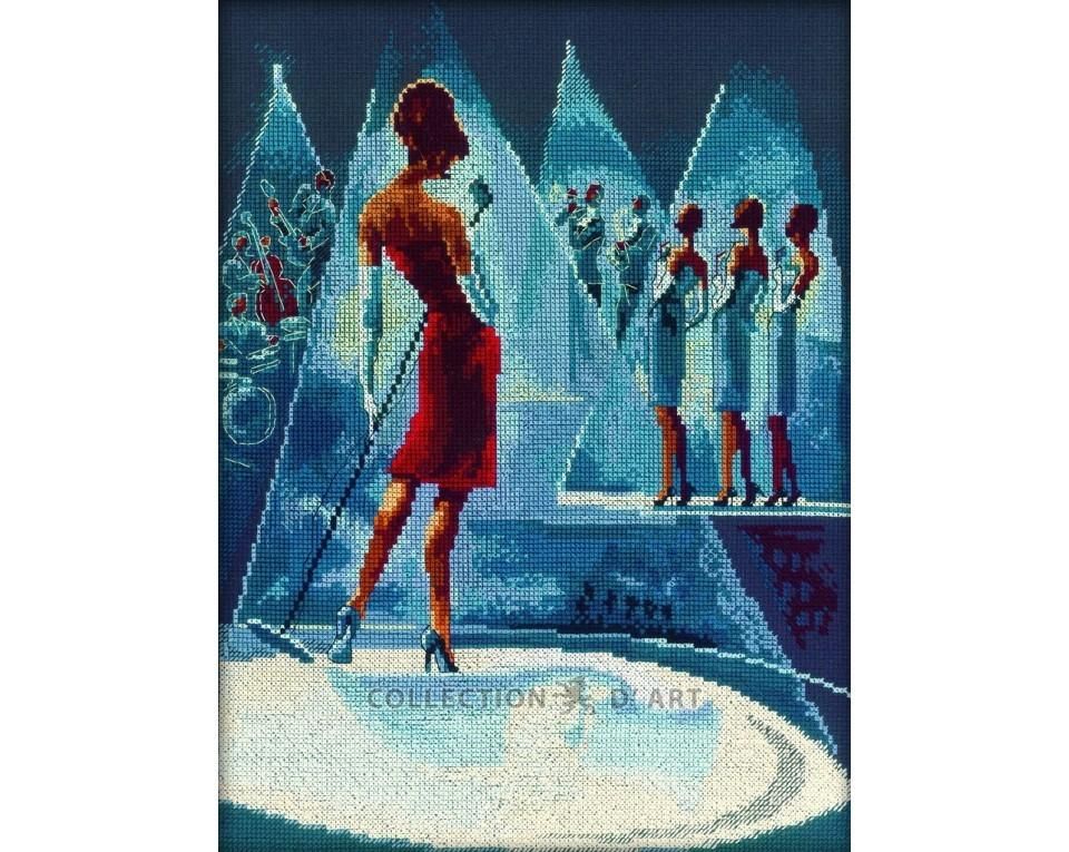 Trish Biddle - Glamorous women in fabulous places by RTO. Beautiful woman counted Cross Stitch Kit