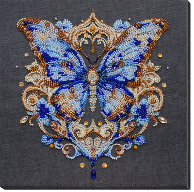 Luxurious sapphire by Abris Art Deco Scenes Collection. Bead Embroidery Kit