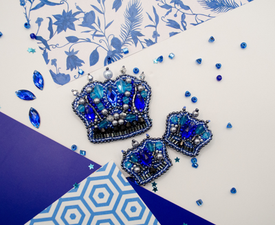 Crown  by Abris Art Decoration Brooches (jewelry) with beads. Bead Embroidery Kit