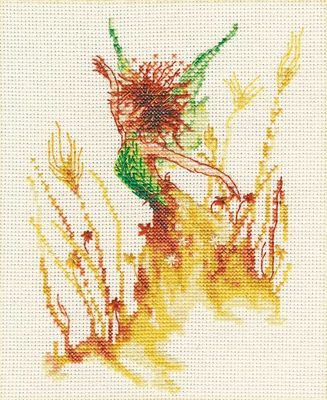 Fairy Of The Wheats (Petite Fee des Bles) by Nimuë Designer Annaïck Chauvel Fairy counted cross stitch printed pattern