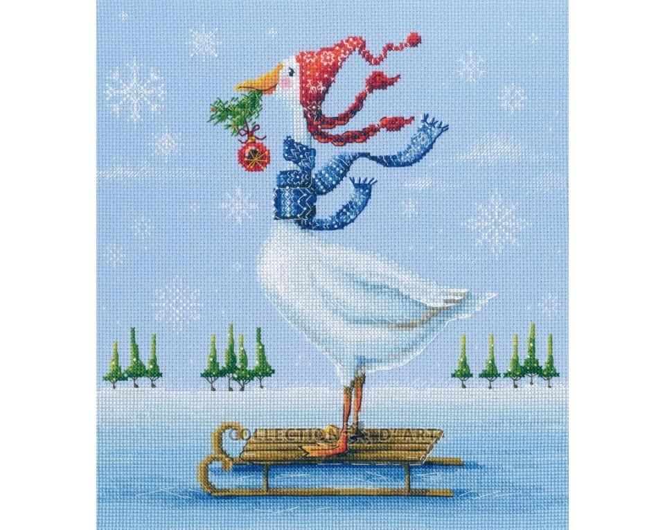 On ice by RTO. Christmas Сounted Cross Stitch Kit