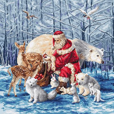 Santa and Friends (Père Noël et les amis) by LETISTITCH Christmas Counted cross stitch kit release 2023