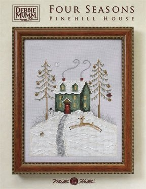 Pinehill House by Mill Hill 2008 Designer Debbie Mumm. Four Seasons Series. Beautiful Winter beaded cross stitch embroidery kit