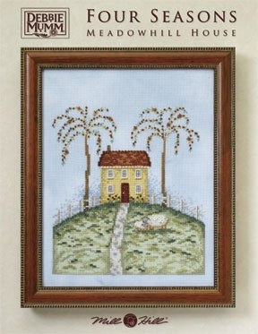 Meadowhill House by Mill Hill 2008 Designer Debbie Mumm Four Seasons Series. Beautiful Spring beaded cross stitch embroidery kit