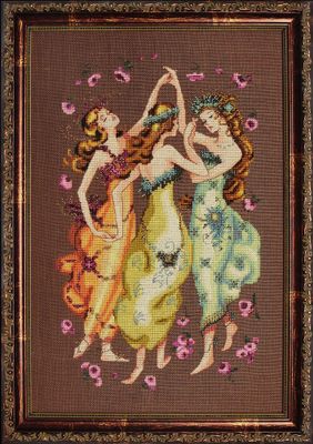 Circle Of Friends by Mirabilia Designs 2009 designer Nora Corbett Cross stitch pattern and embellishment pack