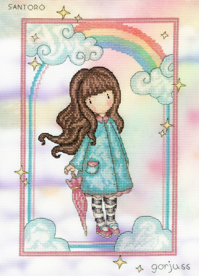 Rainbow Wishes by Bothy Threads 2025 Gorjuss Collection by Santoro London Cross Stitch Kit