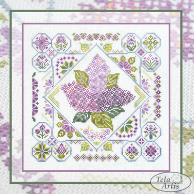 Lilac garden by Tela Artis Cross stitch embroidery kit