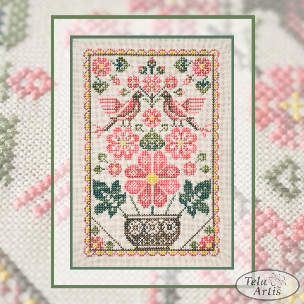 Mallow by Tela Artis Tree of life series Cross stitch embroidery kit